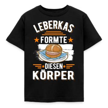 Leberkas formte diesen Körper Leberkäse - Kinder T-Shirt - Schwarz - Vorne - AI Model Kid Female (0cm)