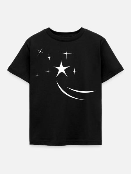 Sternschnuppe - Kinder T-Shirt - Schwarz