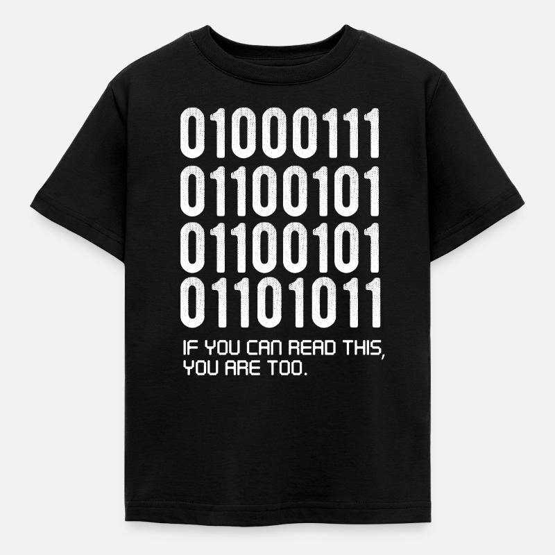 Funny Softaware developer gift, binary funny, - Kids' T-Shirt - black