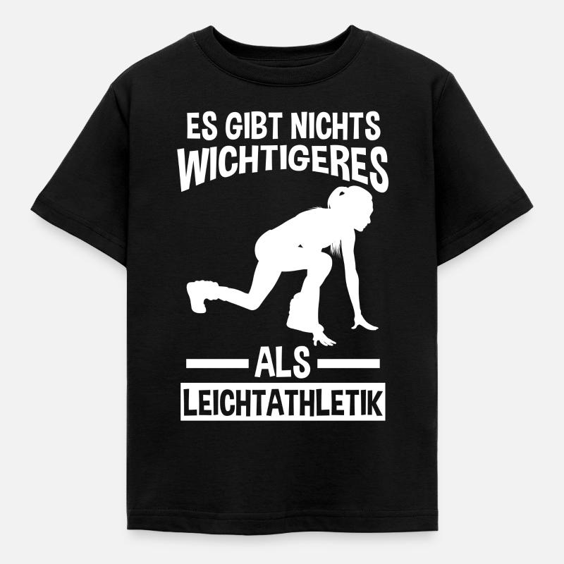 Leichtathletik - Kinder T-Shirt - Schwarz