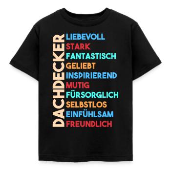 Dachdecker - Kinder T-Shirt - Schwarz - Vorne - AI Model Kid Female (0cm)