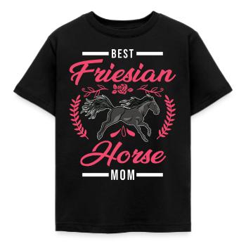 Meilleur cheval frison Maman Cheval frison Cheval frison - T-shirt Enfant - noir - Devant - AI Model Kid Female (0cm)