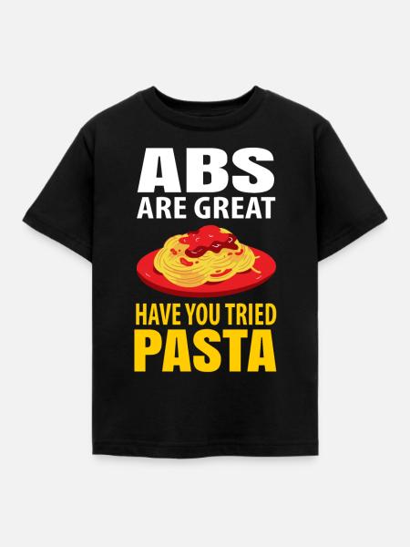 Pasta - Kinder T-Shirt - Schwarz