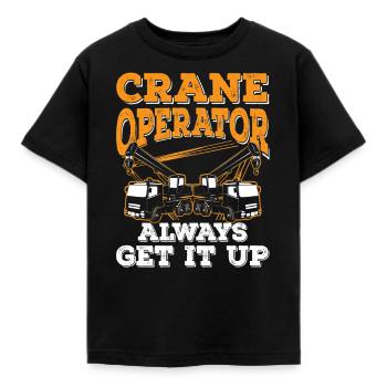 Les grutiers montent toujours Driver Crane - T-shirt Enfant - noir - Devant - AI Model Kid Female (0cm)
