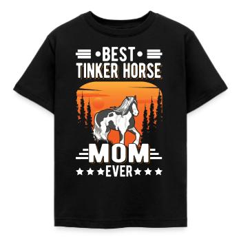 Best Tinker Horse Mom Ever Irish Tinker - Kids' T-Shirt - black - Front - AI Model Kid Female (0cm)