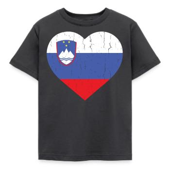 SLOVENIA - Kids' T-Shirt - dark grey - Front - AI Model Kid Female (0cm)