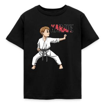 Karate Boy - Karate-Kampfsport für Kinder - Kinder T-Shirt - Schwarz - Vorne - AI Model Kid Female (0cm)