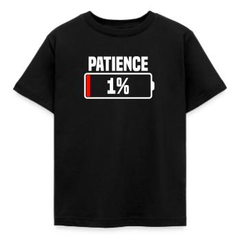 Patience 1% patience à la fin - T-shirt Enfant - noir - Devant - AI Model Kid Female (0cm)