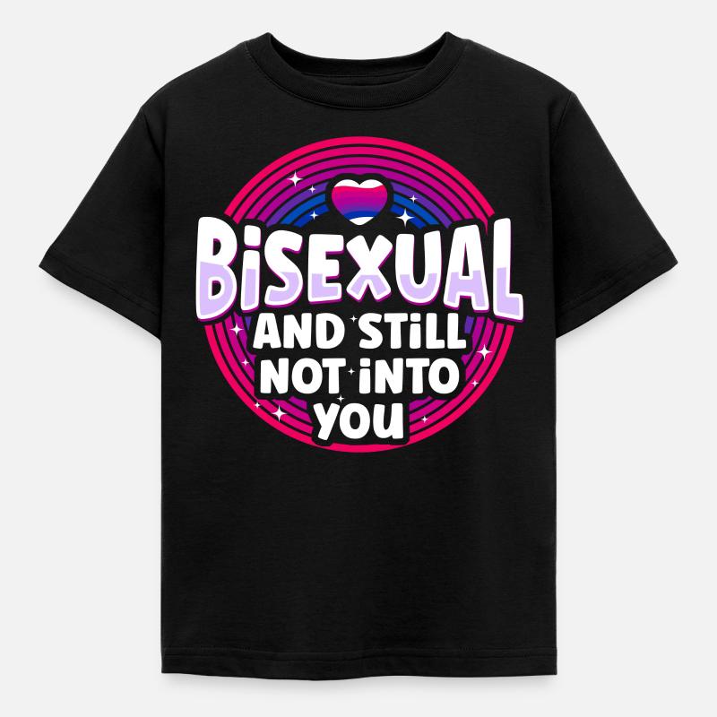 Bisexual Bi Pride Flag Bisexual - Kids' T-Shirt - black