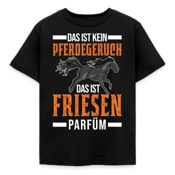 Friesen Pferd Parfüm Friesenpferd - Kinder T-Shirt - Schwarz - Vorne - AI Model Kid Female (0cm)