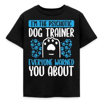 Dog Trainer vous a mis en garde contre Dog School Trainer - T-shirt Enfant - noir - Devant - AI Model Kid Female (0cm)