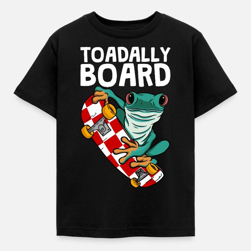 Frog Skateboarding Skateboard Toadally Board - T-shirt Enfant - noir