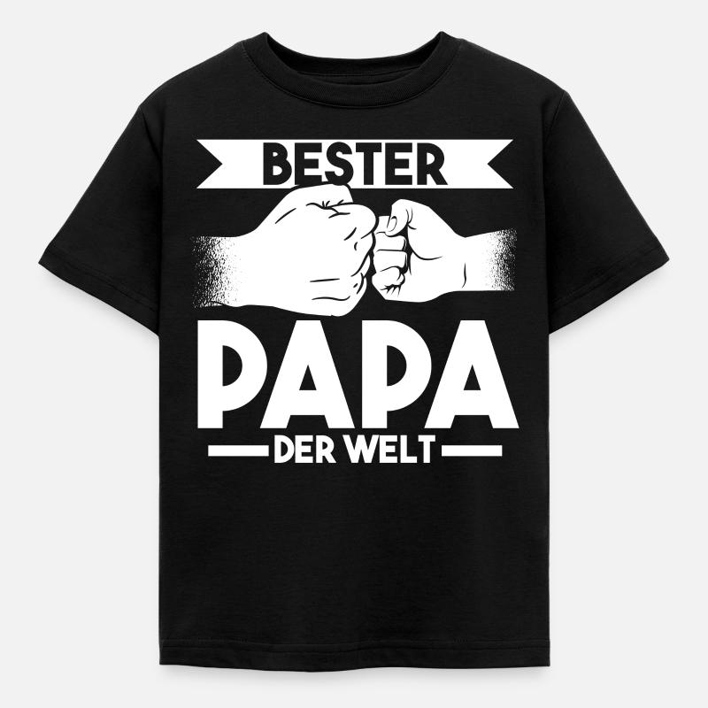 Bester Papa der Welt - Kinder T-Shirt - Schwarz