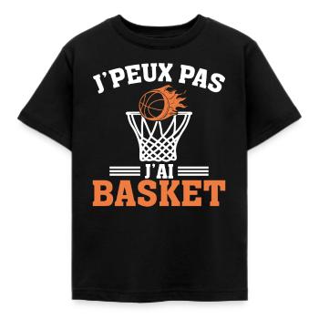 Je Peux Pas J'ai Basket - T-shirt Enfant - noir - Devant - AI Model Kid Female (0cm)