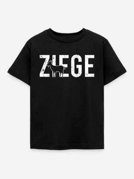 Ziege - Kinder T-Shirt - Schwarz