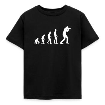 Evolution Photographer Photographer Photographer - Kids' T-Shirt - black - Front - AI Model Kid Female (0cm)