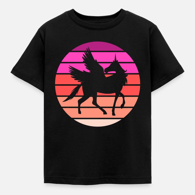 Pegasus - Kinder T-Shirt - Schwarz