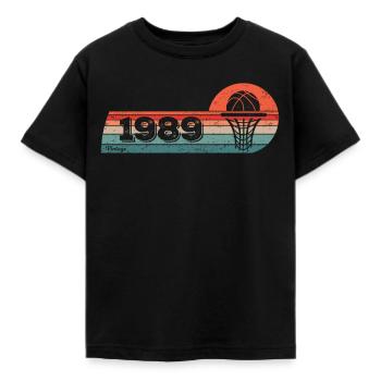Matchs de basket-ball nés en 1989 Anniversaire - T-shirt Enfant - noir - Devant - AI Model Kid Female (0cm)