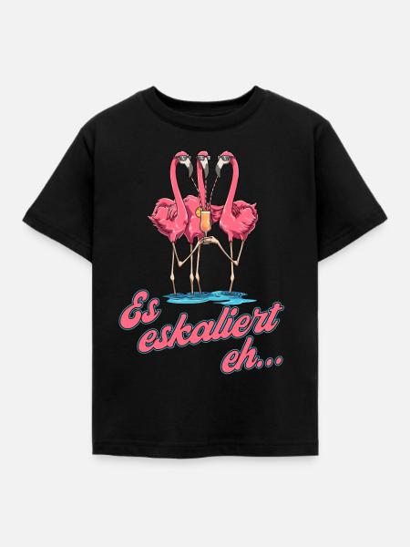 Es eskaliert eh… - Kinder T-Shirt - Schwarz