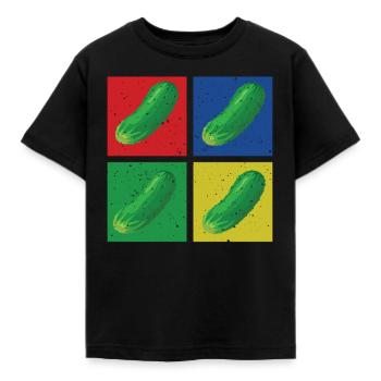 Cucumbers - Kids' T-Shirt - black - Front - AI Model Kid Female (0cm)