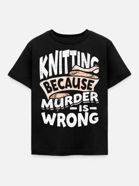 Häkeln Nähen Sticken - Kinder T-Shirt - Schwarz