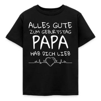 Alles Gute Zum Geburtstag Papa Hab Dich Lieb - Kinder T-Shirt - Schwarz - Vorne - AI Model Kid Female (0cm)