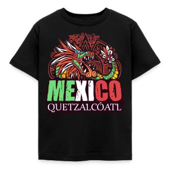 Quetzalcoatl Aztec Serpent Maya Inca Tolteke - T-shirt Enfant - noir - Devant - AI Model Kid Female (0cm)