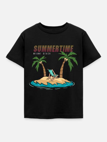 Summertime Miami Beach Vacation - Kinder T-Shirt - Schwarz