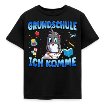 Grundschule Ich Komme Ein Schulkind Einschulung - Kinder T-Shirt - Schwarz - Vorne - AI Model Kid Female (0cm)