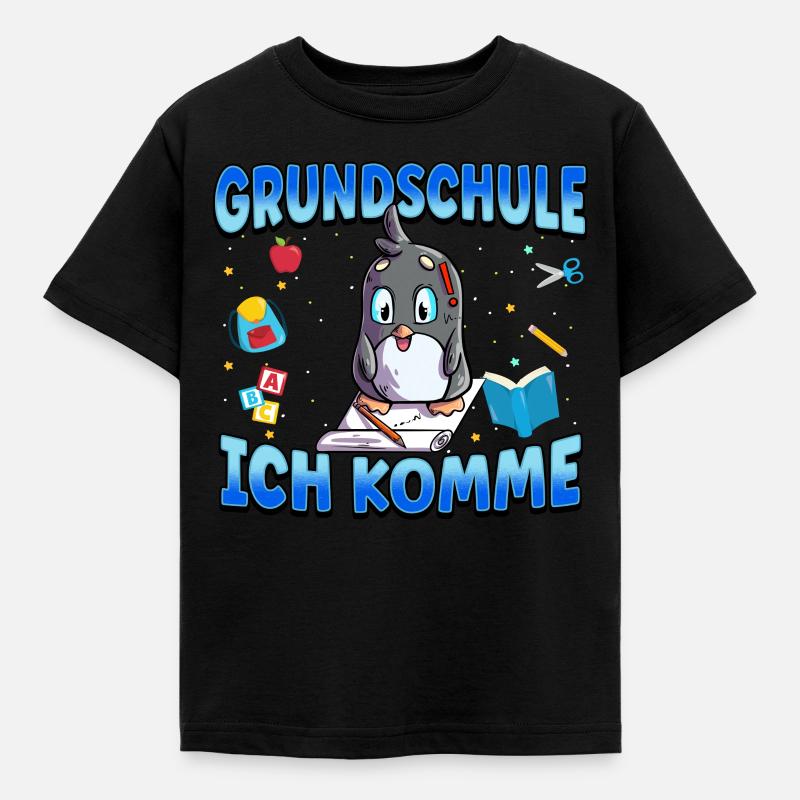Grundschule Ich Komme Ein Schulkind Einschulung - Kinder T-Shirt - Schwarz