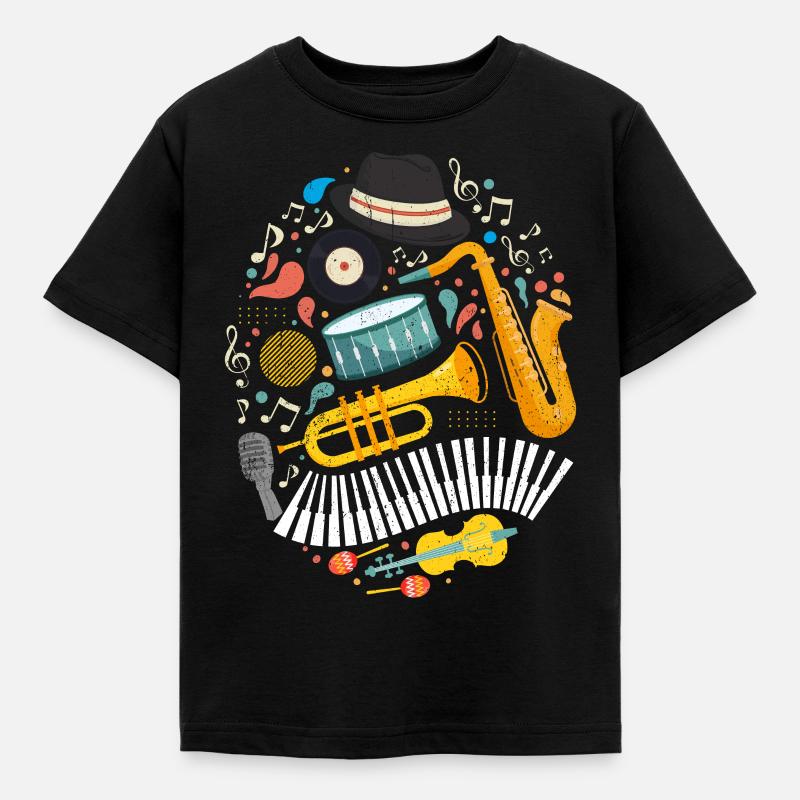 Jazz Tshirt - Kinder T-Shirt - Schwarz