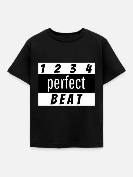Beat design - Kinder T-Shirt - Schwarz