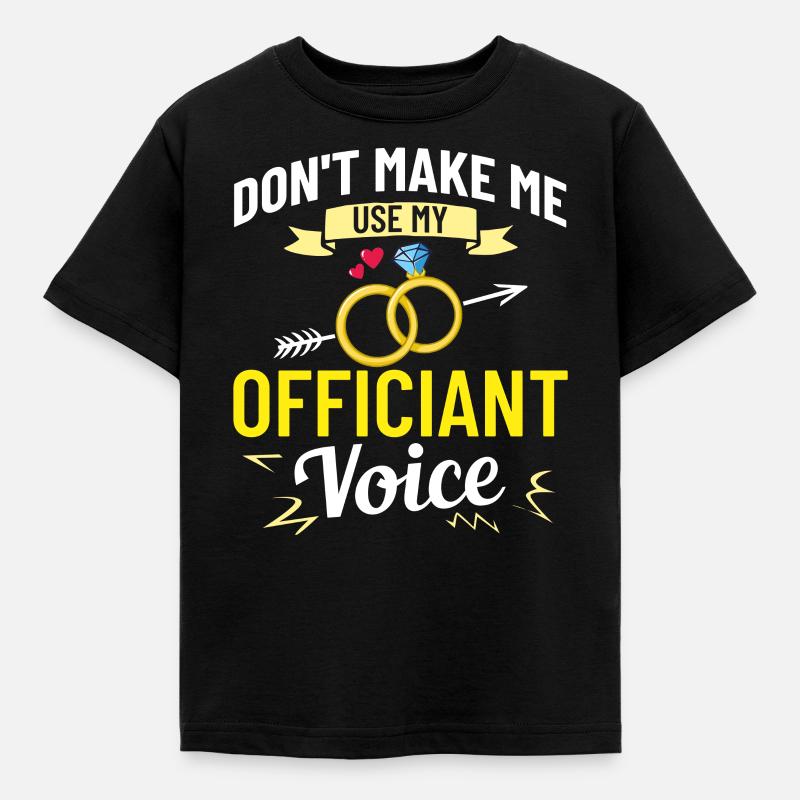 Trauungsleiter Eheoffizier Priester Pfarrer Ehe - Kinder T-Shirt - Schwarz
