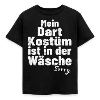 lustiges Dart Kostüm - Kinder T-Shirt - Schwarz - Vorne - AI Model Kid Female (0cm)