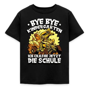 Bye bye Kindergarten 1. Klasse Schulkind - Kinder T-Shirt - Schwarz - Vorne - AI Model Kid Female (0cm)