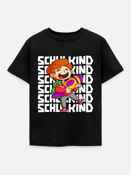 Einschulung Junge 1. Klasse Schulkind - Kinder T-Shirt - Schwarz