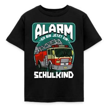 Alarm ich bin jetzt ein Schulkind 1. Klasse - Kinder T-Shirt - Schwarz - Vorne - AI Model Kid Female (0cm)