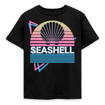 Shell Rétro Cadeau - T-shirt Enfant - noir - Devant - AI Model Kid Female (0cm)