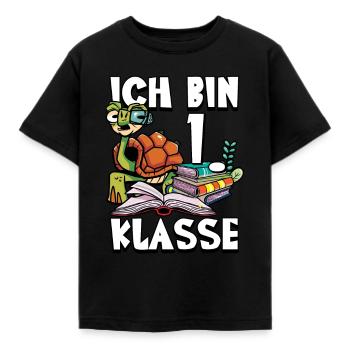 Ich bin 1. Klasse Schulkind Einschulung - Kinder T-Shirt - Schwarz - Vorne - AI Model Kid Female (0cm)