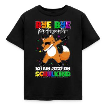 Bye bye Kindergarten ich bin jetzt ein Schulkind - Kinder T-Shirt - Schwarz - Vorne - AI Model Kid Female (0cm)