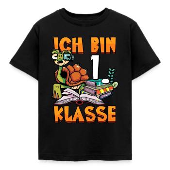 Ich bin 1. Klasse Schulkind Einschulung - Kinder T-Shirt - Schwarz - Vorne - AI Model Kid Female (0cm)