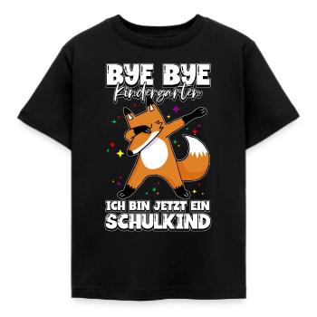 Bye bye Kindergarten ich bin jetzt ein Schulkind - Kinder T-Shirt - Schwarz - Vorne - AI Model Kid Female (0cm)