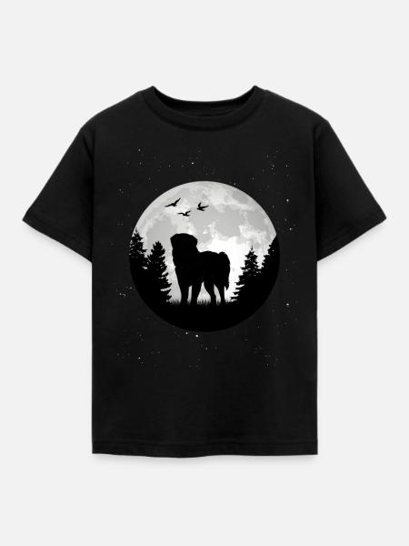 Leonberger Mond - Kinder T-Shirt - Schwarz