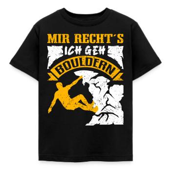 Mir reicht's ich bin Bouldern Geschenk Spruch - Kinder T-Shirt - Schwarz - Vorne - AI Model Kid Female (0cm)