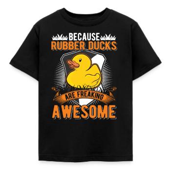 Cadeau Canard en caoutchoucQuietscheente Canard de bain - T-shirt Enfant - noir - Devant - AI Model Kid Female (0cm)