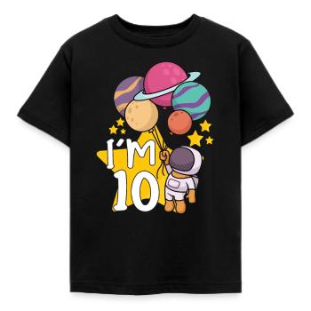 Astronaut Astronomy Solar System Space Kids - Kids' T-Shirt - black - Front - AI Model Kid Female (0cm)