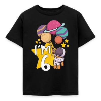 Astronaut Astronomy Solar System Space Kids - Kids' T-Shirt - black - Front - AI Model Kid Female (0cm)