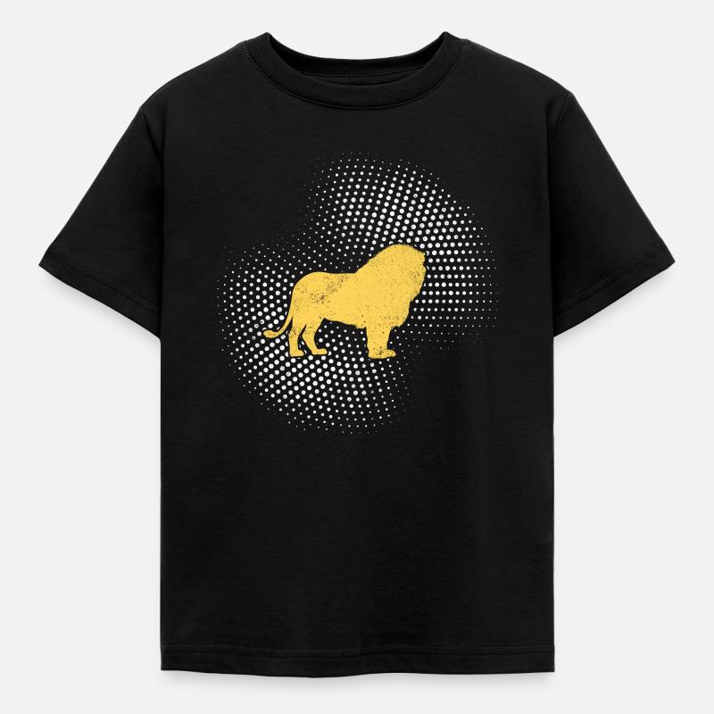 Löwe - Kinder T-Shirt - Schwarz