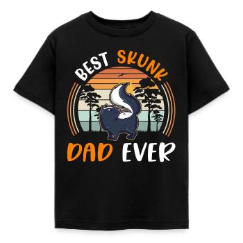 Meilleur papa Skunk jamais puant - T-shirt Enfant - noir - Devant - AI Model Kid Female (0cm)