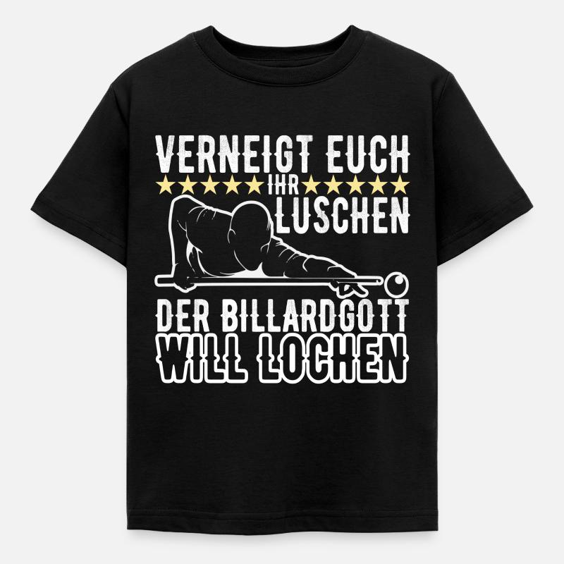 Pool Billard - Kinder T-Shirt - Schwarz